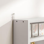 HOMCOM 5-Tier Display Cabinet, Glass Door Cabinet - Image 9
