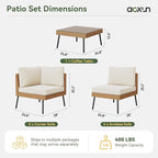 Aoxun Patio Furniture Set, 7 Piece Outdoor Sectional Sofas - Image 7