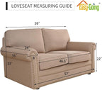 Easy-Going Stretch Loveseat Couch Covers Washable Bluestone | 1-Piece Loveseat - Image 5