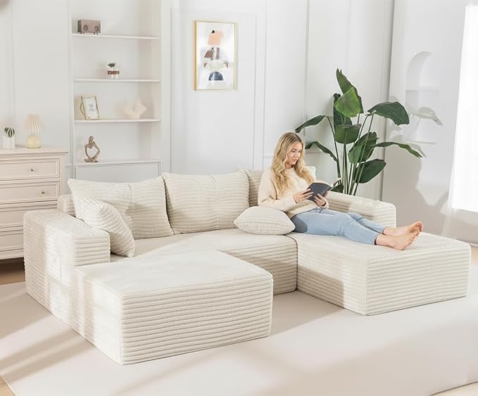 105" Convertible Sectional Couch - Image 6
