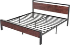 SHA CERLIN 14 Inch King Size Metal Platform Bed Frame - Image 8