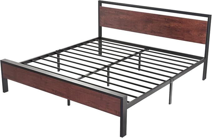 SHA CERLIN 14 Inch King Size Metal Platform Bed Frame - Image 8