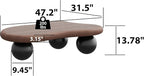 47.2” French Country Rustic Cloud Coffee Table - Image 2