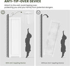 Iwell Bathroom Cabinet with Doors and Drawers, Freestanding Bathroom Storage - Image 9