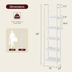 MAHANCRIS Bookshelf, 6-Tier Bookcase, Standing Book Shelf - Image 3