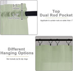 Sheer Light Green Curtains for Bedroom Living Room 90 Inches Long 2 Panels Set - Image 4