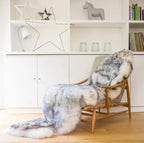 HUAHOO Premium Genuine Sheepskin Rug White Grey Real Australia Sheepskin - Image 2