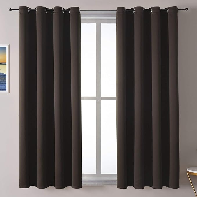 ChrisDowa Blackout Curtains for Bedroom and Living Room 63 Inches Long | 2 by ChrisDowa
