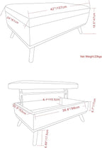 SIMPLIHOME Owen Lift Top Coffee Table Storage Ottoman - Image 3