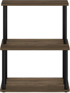 Furinno Turn-N-Tube 3-Tier Toolless Kitchen Storage Shelf, Columbia Walnut/Black - Image 6
