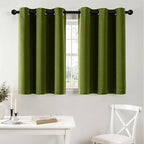 MIULEE Blackout Curtains for Bedroom 2 Panel 40"x36" Long Light Olive Green | by MIULEE