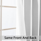 Yakamok Pure White Room Darkening Curtains 84 inch Sliding Door Drapes | 1 - Image 3