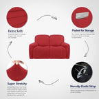 PureFit Super Stretch Loveseat Recliner Sofa Couch Cover - Image 3