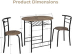 VINGLI 3 Piece Dining Set, Small Kitchen Table Set - Image 6