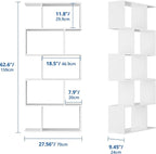 Cozy Castle Set of 2 Geometric Bookcase, S-Shaped Modern Bookshelf, Room - Image 2