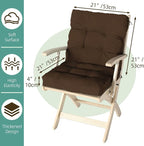 Outdoor Chair Cushions Set of 2, High Back Soft Seat Pad - Image 9