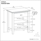 SIMPLIHOME Artisan Bedside Table - Image 2
