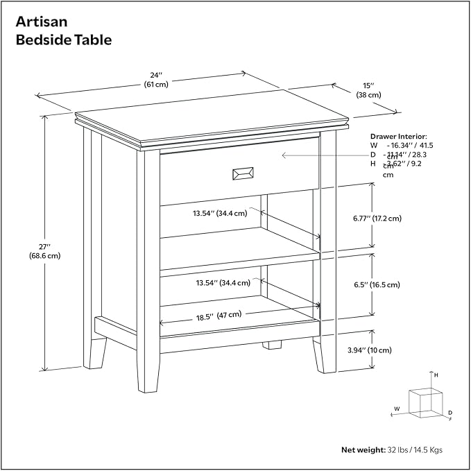 SIMPLIHOME Artisan Bedside Table - Image 2