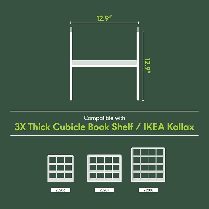 Furinno Cubicle Cube Insert, H-Shelf Cube Organizer, 2-Tier Shelf Accessory - Image 5