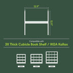 Furinno Cubicle Cube Insert, H-Shelf Cube Organizer, 2-Tier Shelf Accessory - Image 5