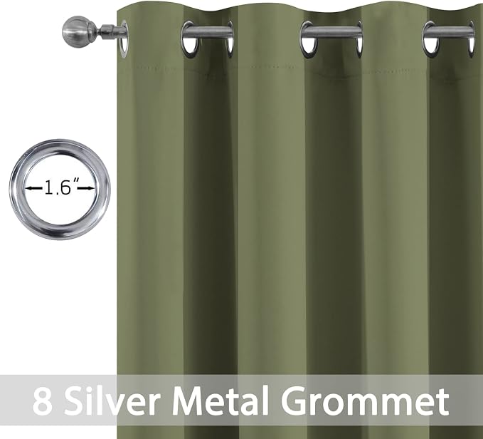 Yakamok Sage Room Darkening Window Curtains 52x36 Inch - Image 2