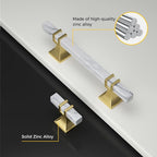 Rergy Cabinet Handles Marble Drawer Pulls and Knobs, T-Bar Hardware - Image 4