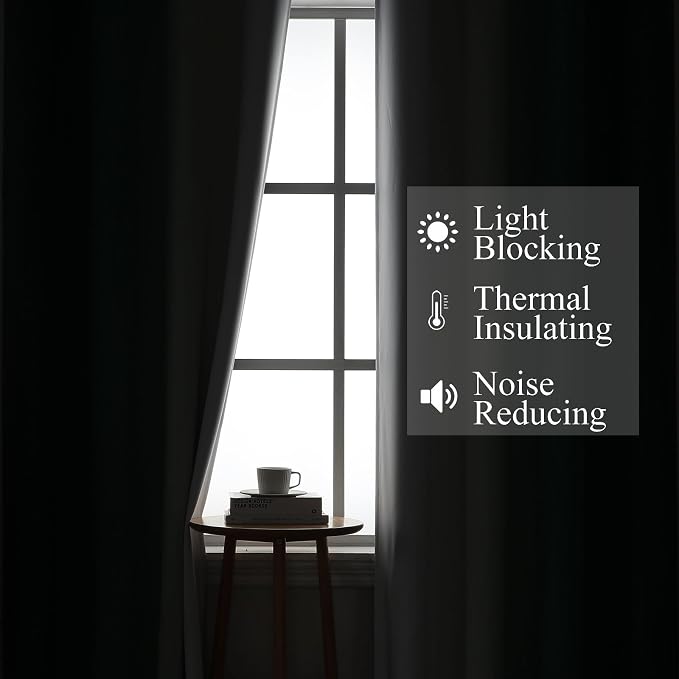 Green and Greyish White Blackout Curtains 52Wx90L 2 Panels | Ombre Curtains - Image 3