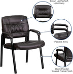 Flash Furniture Haeger LeatherSoft Tufted Executive Reception Chair - Image 7