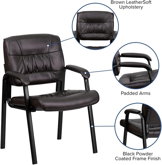 Flash Furniture Haeger LeatherSoft Tufted Executive Reception Chair - Image 7