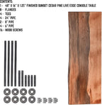 Restore by Pipe DÉCOR Live Edge Wood Console Table 48 in. x 16 in. x 34 in. - Image 8