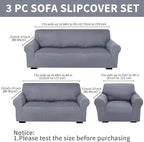 Peryiter 3 Pcs Couch and Loveseat Covers Set Sofa Cover - Image 2
