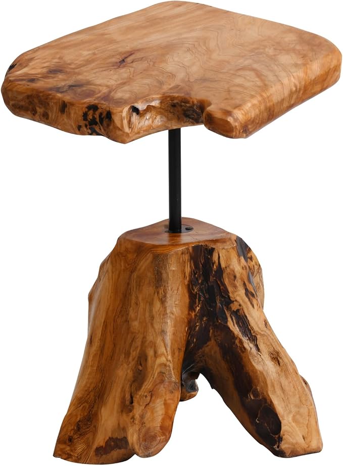 Natural Edge Cedar Stump Side Table by JOLLYMER