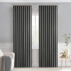 MIULEE Grey Back Tab Blackout Curtains 52x84 Inch Length 2 Panels Set | Rod - Image 9