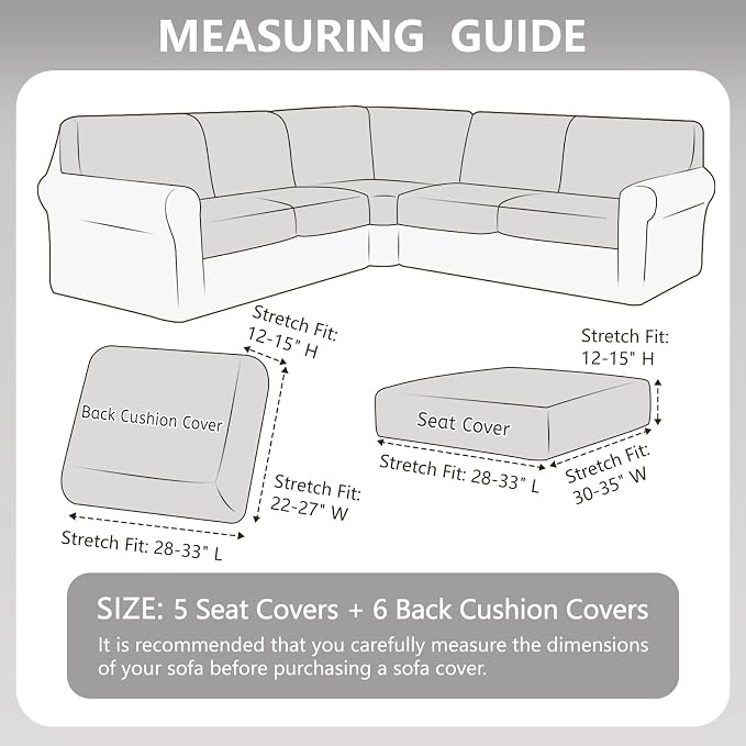 Arfntevss Velvet Sectional Couch Covers L Shape Couch Cushion Cover Slipcovers - Image 3