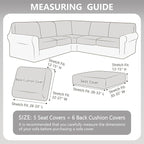 Arfntevss Velvet Sectional Couch Covers L Shape Couch Cushion Covers Slipcovers - Image 3