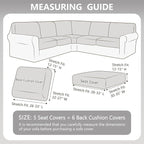 Arfntevss Sectional Couch Covers Slipcovers L Shape Couch Cushion Covers Fitted - Image 3