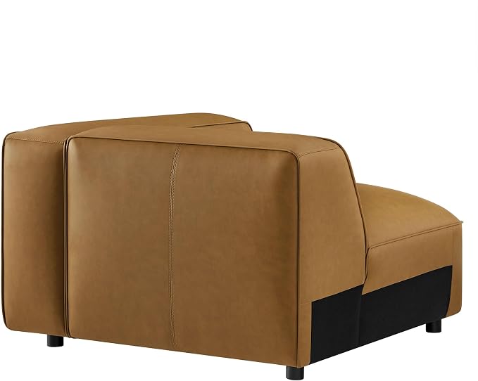 Modway Auren Vegan Leather Right Modular Armchair in Camel - Image 7