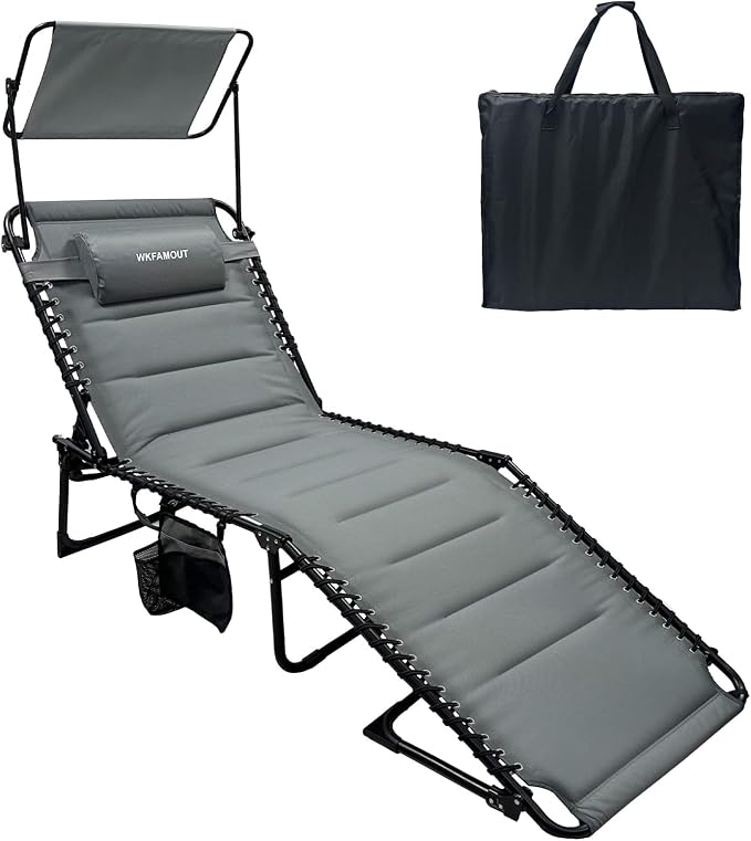 Outdoor Folding Lounge Chair by WKFAMOUTCAMP