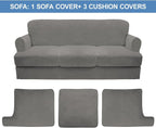 CUCRAF T Cushion Sofa Cover 4 Piece Slipcovers, Soft Thick Velvet Couch Cover - Image 5
