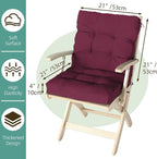 Outdoor Chair Cushions Set of 2, High Back Soft Seat Pad - Image 9