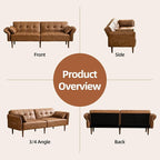 HALLYBEE 85” Futon Sofa Bed, Sleeper Sofa, Small Couch - Image 8
