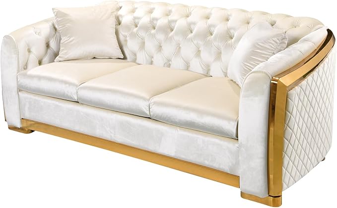WinJoy 82.3 Inch Velvet Sofa Set - Image 5