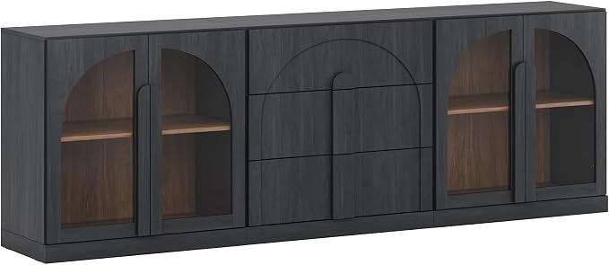 BELLEZE 3-Piece Modular Sideboard Cabinet Freely Configurable, Modern Wood - Image 9