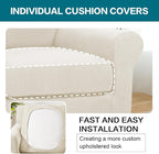 Turquoize 2 Piece Chair Covers Armchair Slipcovers - Image 5