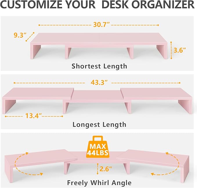 TAVR Dual Monitor Stand Riser, Computer Monitor Stands - Image 6