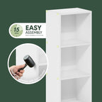 Furinno PASIR Book Shelf, 3-Tier Bookshelf, Easy Assembly Bookcase - Image 3
