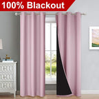 NICETOWN Blackout Curtains 80 inches Long, 2 Pieces, Lavender Pink, Full Light - Image 2