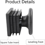8Pcs Adjustable Leveling Feet 38 x 38mm Square Insert Kit Furniture Glide - Image 4