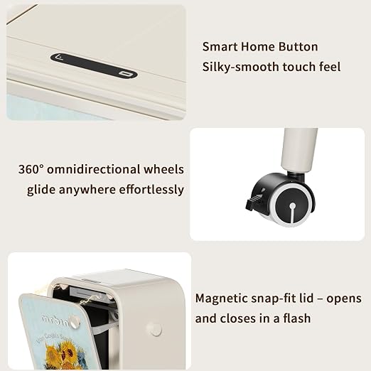MRBIN Stainless Steel Motion Sensor Trash Can Bathroom - Image 7