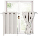 Blackout Curtains for Bedroom, 52 * 30 Length, Ivory | Thermal Insulated & by Hiasan